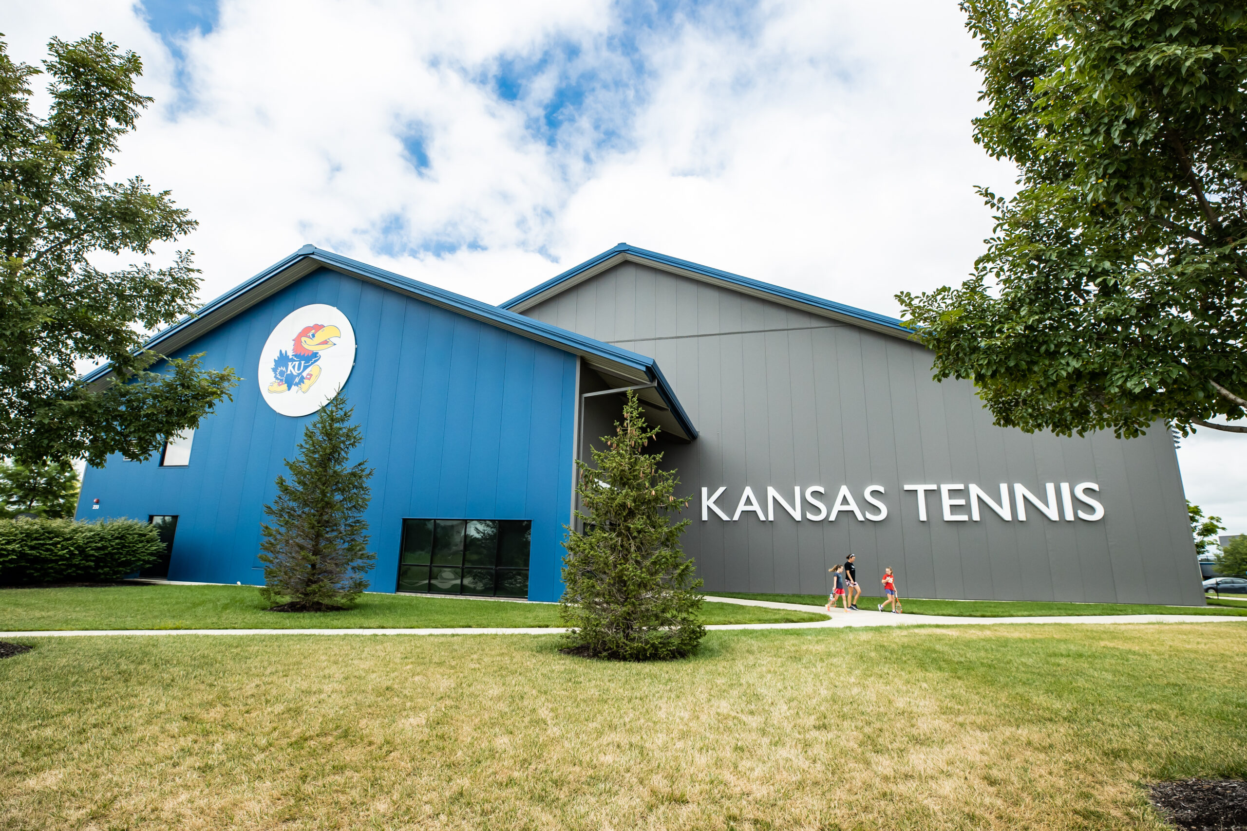 LAWRENCE, KS - 07.27.2022 - JTC front of jayhawk tennis center
